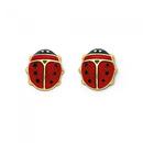 9ct-Gold-Red-Ladybird-Stud-Earrings Sale