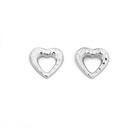 9ct-White-Gold-Heart-Studs Sale