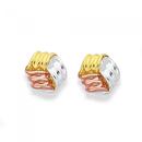 9ct-Gold-Tri-Tone-Knot-Stud-Earrings Sale