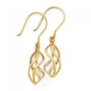 9ct-Gold-Double-Twist-Drop-Earrings Sale