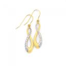 9ct-Gold-Two-Tone-Loop-Drop-Earrings Sale