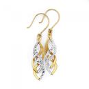 9ct-Gold-Two-Tone-Spiral-Drop-Earrings Sale