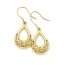 9ct-Gold-Filigree-Drop-Earrings Sale