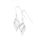 9ct-White-Gold-Flame-Drop-Earrings Sale