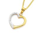 9ct-Gold-Two-Tone-Heart-Pendant Sale