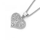 9ct-White-Gold-Heart-Pendant Sale