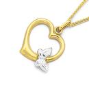 9ct-Two-Tone-Open-Heart-with-Butterfly-Pendant Sale