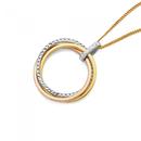 9ct-Gold-Tri-Tone-Diamond-Cut-Triple-Circle-Pendant Sale