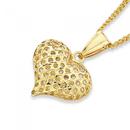9ct-Gold-Diamond-Cut-Mesh-Heart-Pendant Sale