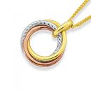 9ct-Gold-Tri-Tone-Triple-Circle-Pendant Sale