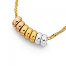 9ct-Gold-Tri-Tone-Mini-7-Lucky-Rings-on-45cm-9ct-Gold-Chain Sale