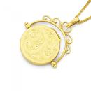 9ct-Gold-25mm-Filigree-Engraved-Flat-Round-Spinner-Locket Sale