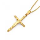 9ct-Gold-26mm-Crucifix-Cross-Pendant Sale