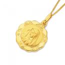 9ct-Gold-Hollow-Scalloped-Edge-Madonna-Medallion-Pendant Sale
