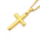 9ct-Gold-18mm-Plain-Cross-Pendant Sale