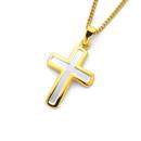 9ct-Gold-Two-Tone-Cross Sale