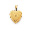 9ct-Gold-Diamond-Set-Small-Heart-Locket Sale