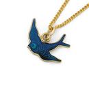 9ct-Gold-Childs-Enamel-Bluebird-Pendant Sale