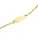 9ct-Gold-14cm-Diamond-Set-Curb-Bracelet Sale