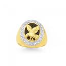 9ct-Gold-Onyx-Diamond-Eagle-Gents-Ring Sale