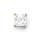 9ct-Gold-6mm-Square-Cubic-Zirconia-Single-Stud-Earring Sale