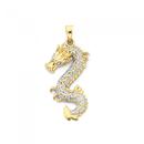 9ct-Gold-Two-Tone-Dragon-Pendant Sale