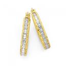 9ct-Gold-Cubic-Zirconia-Hoop-Earrings Sale