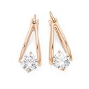 9ct-Rose-Gold-Cubic-Zirconia-Double-Hoop-Earrings Sale