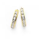 9ct-Gold-Cubic-Zirconia-Huggie-Earrings Sale