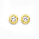 9ct-Gold-Cubic-Zirconia-Stud-Earrings Sale