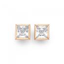 9ct-Cubic-Zirconia-Square-Bezel-Set-Stud-Earrings Sale