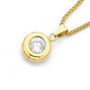 9ct-Gold-Cubic-Zirconia-5mm-Solitaire-Pendant Sale