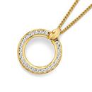 9ct-Gold-Cubic-Zirconia-Open-Circle-Pendant Sale