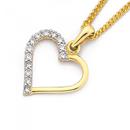 9ct-Gold-Cubic-Zirconia-Open-Heart-Pendant Sale