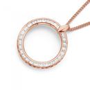 9ct-Rose-Gold-Cubic-Zirconia-Circle-Pendant Sale