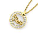 9ct-Gold-Cubic-Zirconia-Mum-Pendant Sale