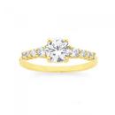 9ct-Gold-Cubic-Zirconia-Solitare-Shoulder-Set-Ring Sale