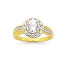 9ct-Gold-Round-Cubic-Zirconia-Cluster-Dress-Ring Sale