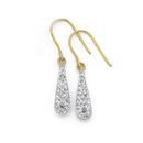 9ct-Gold-Crystal-Tear-Drop-Shephard-Hook-Earrings Sale