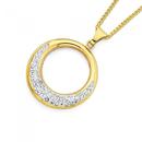 9ct-Gold-Crystal-Circle-Pendant Sale