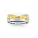 Stainless-Steel-Two-Tone-Crossover-Ring Sale