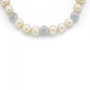 Sterling-Silver-19cm-Freshwater-Pearl-Crystal-Bracelet Sale