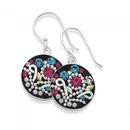 Sterling-Silver-Multi-Color-Crystal-Drop-Earrings Sale