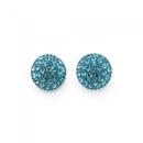 Silver-Aqua-Crystal-Dome-Stud-Earrings Sale