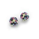 Silver-8mm-Multi-colour-Crystal-Ball-Studs Sale