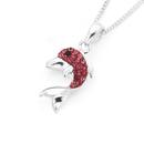 Silver-Pink-Crystal-Dolphin-Pendant Sale