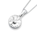 Sterling-Silver-White-Crystal-Bezel-Set-Pendant Sale