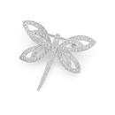Silver-Cubic-Zirconia-Dragonfly-Brooch Sale