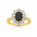 9ct-Gold-Black-Sapphire-10ct-Diamond-Oval-Royal-Ring Sale