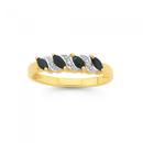 9ct-Gold-Sapphire-Diamond-Marquise-Cut-Ring Sale